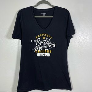 Champion, V-Neck, Rocky Mountain College T-Shirt. Size XXL. Excellent condition!